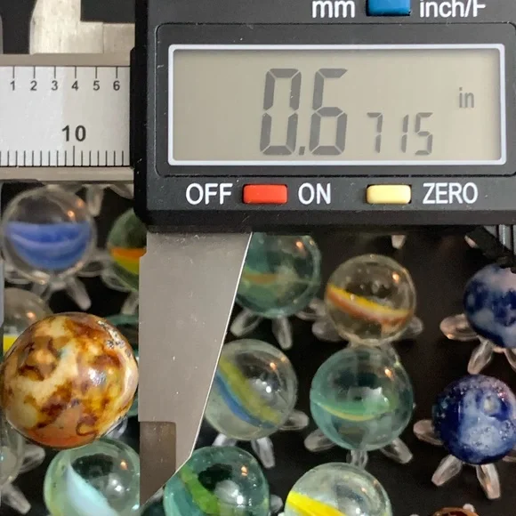 Vintage Bennington & Cat's Eye Colorful Clay & Glass Marbles Multi-Color Marbles - Picture 14 of 16